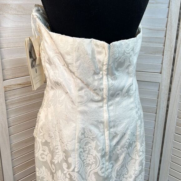 Jessica McClintock Gunne Sax Vintage 80s Strapless Prom Dress 13/14 - Picture 7 of 12